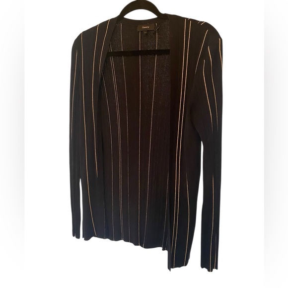 Theory Hankson Striped Black Cardigan Small - Picture 2 of 11